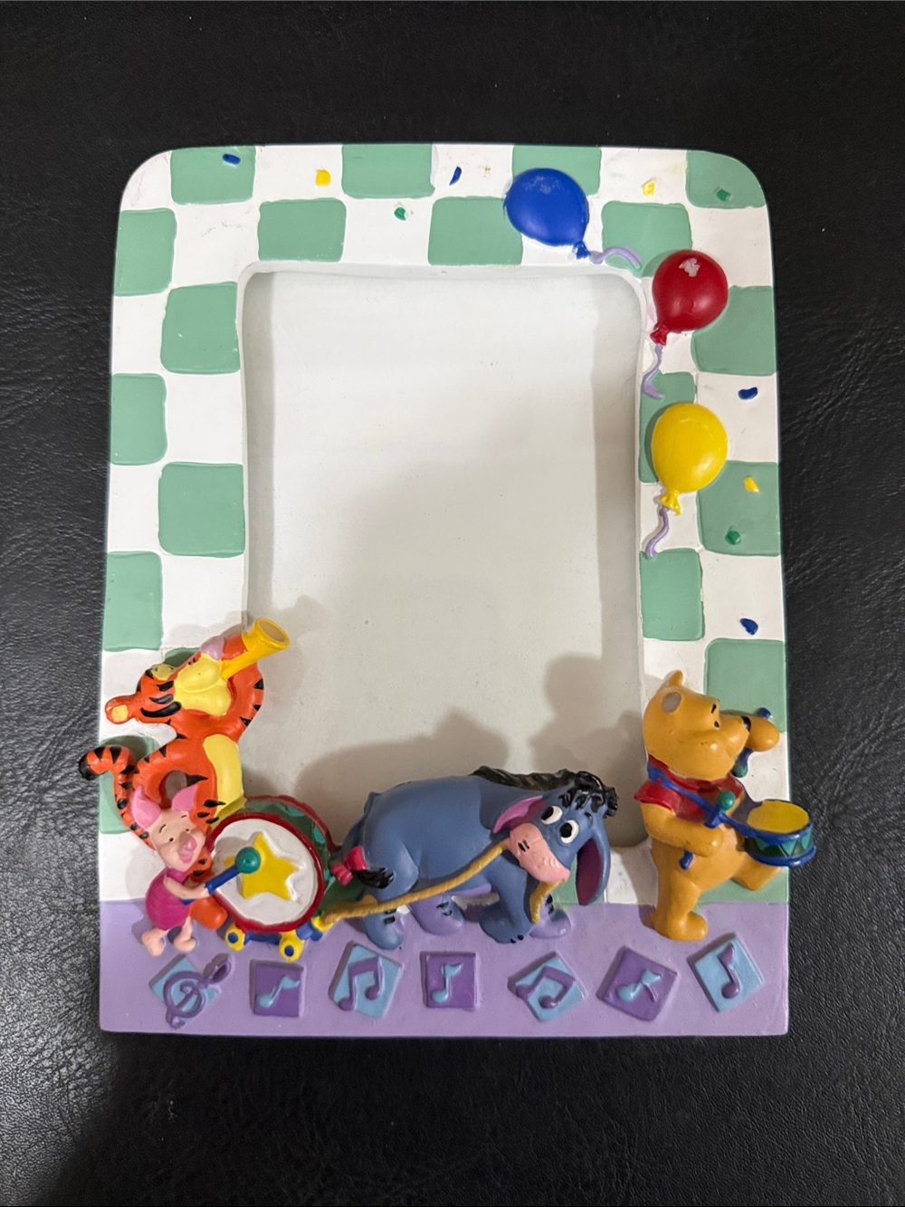 Winnie the Pooh Green Checkers Picture Frame - Kids